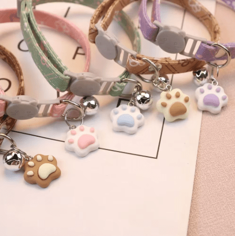 Collier chat | avec clochette et empreinte - Chatmuze